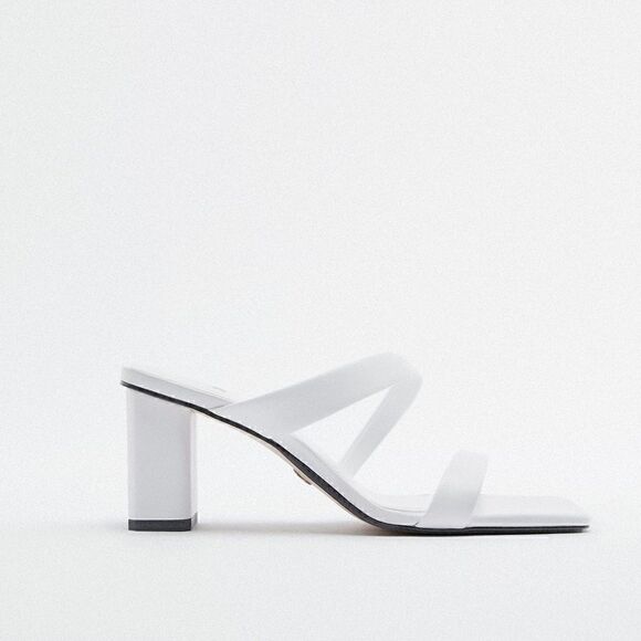 ZARA GENUINE LEATHER STRAPPY SANDALS - Picture 4 of 6